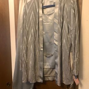 Silver party pants set.  Very dressy!